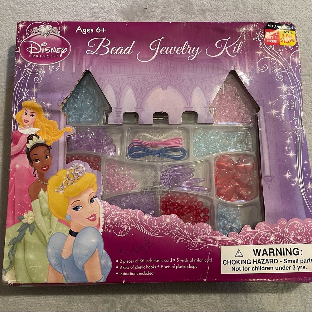 Disney Princess Bead Jewelry Kit New Factory Sealed Vintage 2010